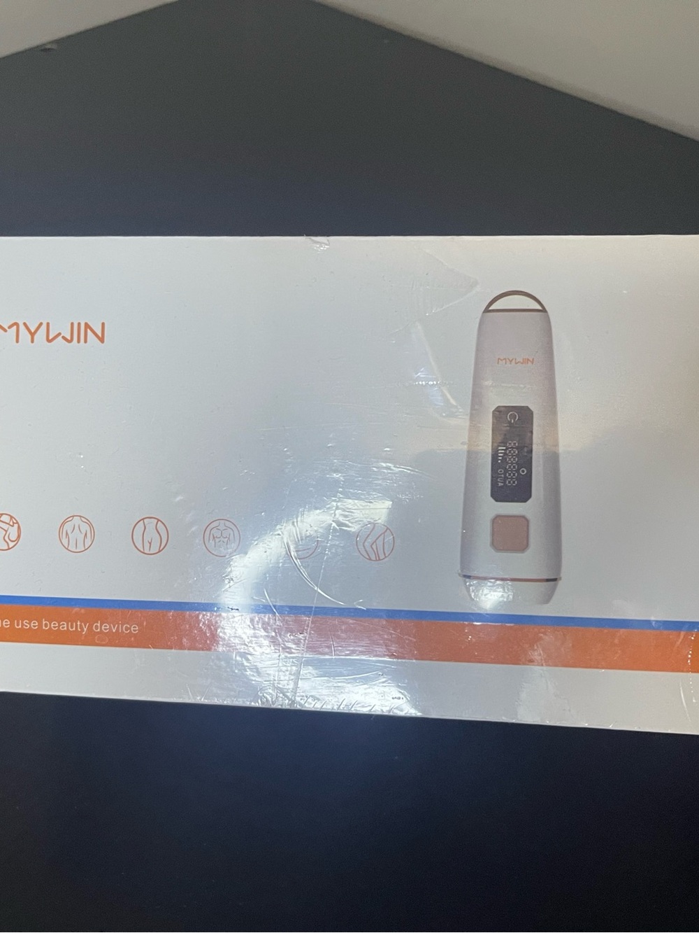 MYLJIN Handheld Beauty Device in White and Rose Gold Accents